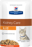 Hill's Prescription Diet k/d Kidney Care пауч для кошек диета для поддержания здоровья почек с курицей