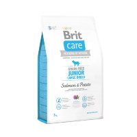 Сухой беззерновой корм Brit Care Grain-free Junior Large Breed Salmon & Potato для щенков крупных пород лососем и картофелем