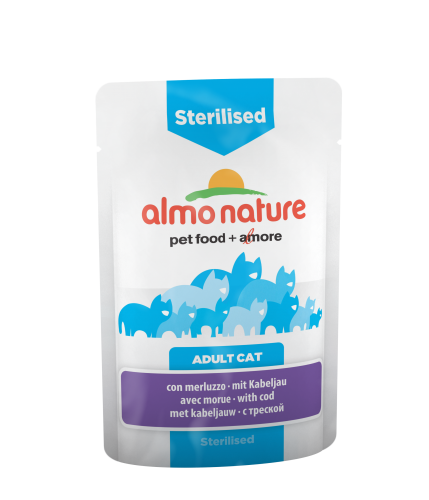 Almo Nature Functional Adult Cat Sterilised with Code консервы с треской для взрослых кастрированных котов и стерилизованных кошек