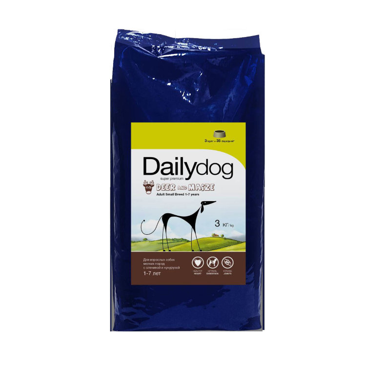 DailyDog Adult Small Deer and Maize для взрослых собак мелких пород с олениной и кукурузой