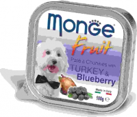 Monge Dog Fresh консервы для собак индейка с черникой