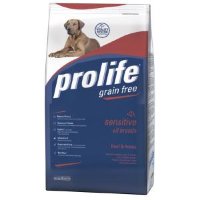 Prolife Dog Adult Grain Free беззерновой сухой корм для гиперчувствительных собак с говядиной и картофелем