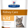 Hills Prescription Diet k/d Kidney Care сухой диетический корм для кошек для поддержания здоровья почек с курицей