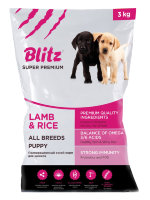 Сухой корм Blitz Puppy Lamb & Rice для щенков с ягненком и рисом