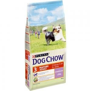 Purina Dog Chow Mature Adult для собак старшего возраста с ягненком