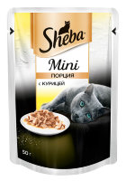 Sheba влажный корм для кошек в мини-порциях с курицей