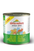 Almo Nature Classic Tuna and Corn консервированный корм с тунцом и кукурузой в бульоне для взрослых кошек