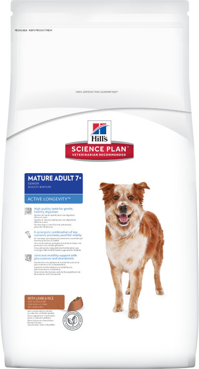 Hill's Science Plan Active Longevity корм для собак мелких и средних пород старше 7 лет с ягненком и рисом