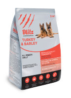 Сухой корм Blitz Adult Turkey & Barley для взрослых собак с индейкой и ячменем