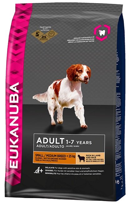Eukanuba Adult Small & Medium Lamb & Rice для взрослых собак мелких и средних пород с ягненком и рисом