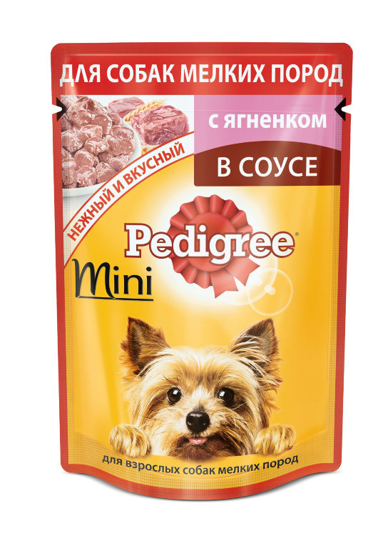 Pedigree Mini Lamb паучи для взрослых собак миниатюрных пород с ягненком