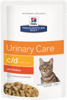 Hill's Prescription Diet c/d Multicare Urinary Care пауч для кошек диета для поддержания здоровья мочевыводящих путей с лососем 
