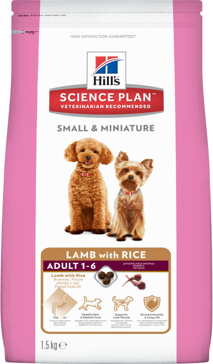 Hill's Science Plan Small & Miniature корм для собак мелких и миниатюрных пород от 1 до 6 лет ягненок с рисом