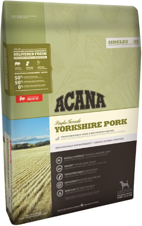 Acana Yorkshire Pork Dog All Breeds для собак всех пород и возрастов