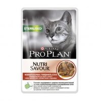 Purina Pro Plan NutriSavour Sterilised Beef для стерилизованных кошек, со вкусом говядины