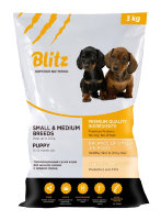 Сухой корм Blitz Puppy Medium & Small Breed для щенков мелких и средних пород с курицей