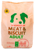 Magnusson Adult Meat&Biscuit полноценный сбалансированный сухой запечённый корм для взрослых собак с нормальным уровнем активности