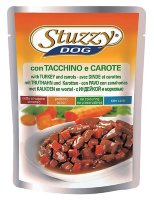 Консервы STUZZY DOG для собак в паучах с индейкой и морковью в соусе