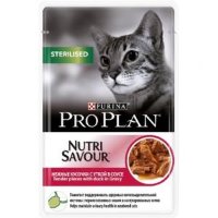 Purina Pro Plan Sterilised Nutrisavour Cat GiG Duck паучи с уткой в соусе для взрослых стерилизованных кошек и кастрированных котов