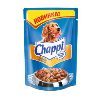 Chappi "Мясное изобилие" паучи консервированный корм с мясным ассорти для взрослых собак всех пород