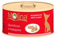 Molina консервы для собак Цыпленок с говядиной