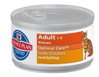 Hill's Science Plan Feline Adult Optimal Care with Chicken canned консервы с курицей для взрослых кошек от 1 года до 6 лет