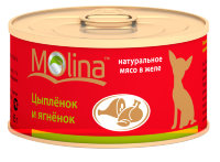 Консервы Molina для собак Цыпленок с ягненком