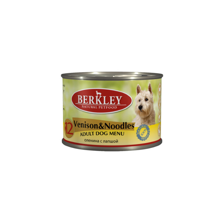 Berkley Adult Dog Menu Venison&Noodles № 12