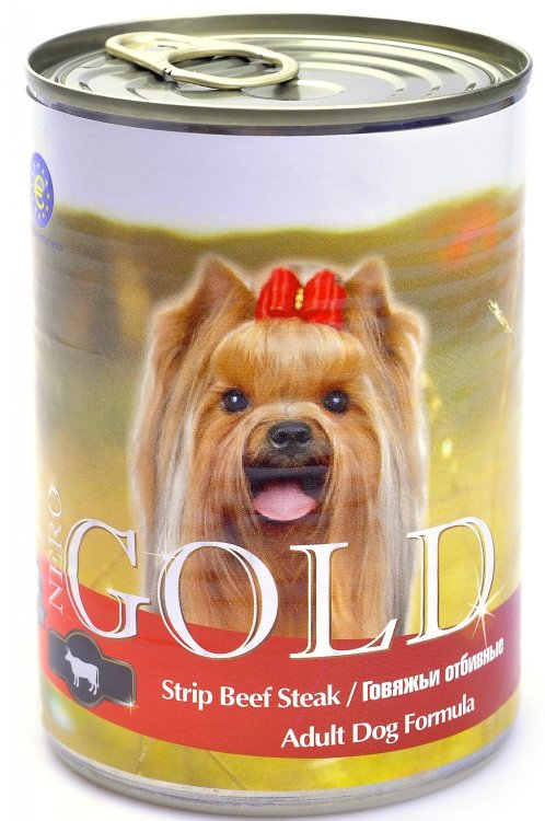 Nero Gold Adult Dog Formula Strip Beef Steak консервы для взрослых собак с говяжьими отбивными