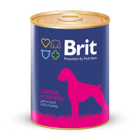 Консервы Brit Premium HEART & LIVER для взрослых собак всех пород с сердцем и печенью