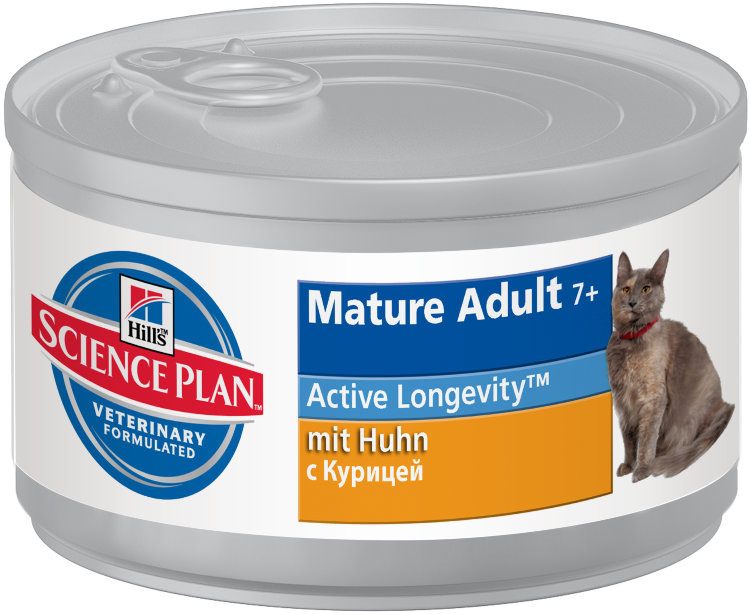 Консервы Hill's SP Feline Mature Adult 7+ Active Longevity Chicken для пожилых кошек с курицей
