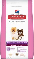 Hill's Science Plan Sensitive Skin & Stomach - Small & Miniature корм для взрослых собак мелких пород для здоровья ЖКТ, кожи и шерсти с курицей