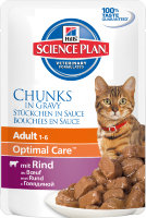 Hill's Science Plan Optimal Care пауч для кошек от 1 до 6 лет с говядиной