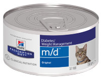 Hill's Prescription Diet m/d Diabetes/Weight Management консервы для кошек диета для поддержания здоровья при сахарном диабете