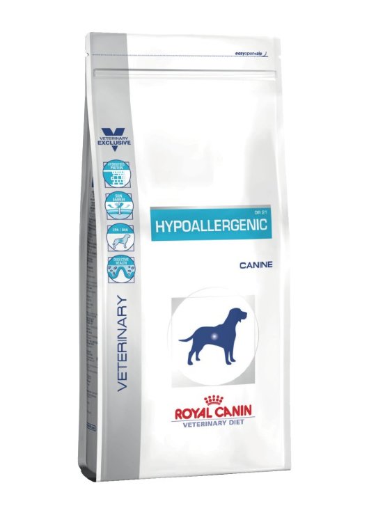 Royal Canin Hypoallergenic DR21 диета для собак при пищевой аллергии или непереносимости