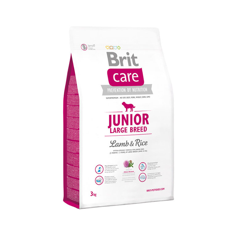 Сухой корм Brit Care Junior Large Breed Lamb & Rice для щенков крупных пород c ягненком и рисом
