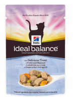Hill's Ideal Balance пауч для кошек от 1 года до 7 лет с аппетитной форелью 