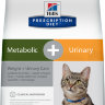 Hill's Prescription Diet Metabolic + Urinary Weight Care корм для кошек диета для поддержания веса и здоровья мочевыводящих путей курица