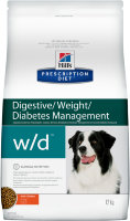Hill's Prescription Diet w/d Digestive/Weight Management корм для собак диета для поддержания оптимального веса при сахарном диабете с курицей