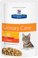 Hill's Prescription Diet c/d Urinary Stress пауч для кошек диета для поддержания здоровья мочевыводящих путей и при стрессе с курицей