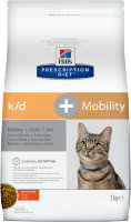 Hill's Prescription Diet k/d + Mobility Kidney+Joint Care корм для кошек диета для поддержания здоровья почек и суставов одновременно с курице