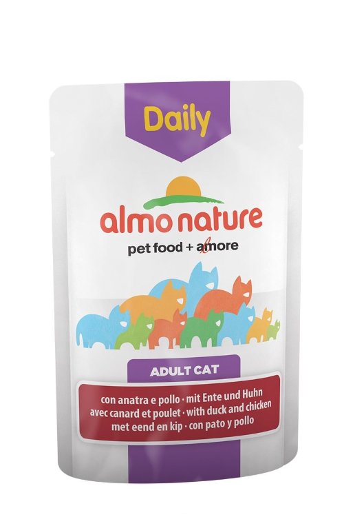 Almo Nature Daily Menu Adult Cat Chicken & Duck паучи для взрослых кошек меню с курицей и уткой