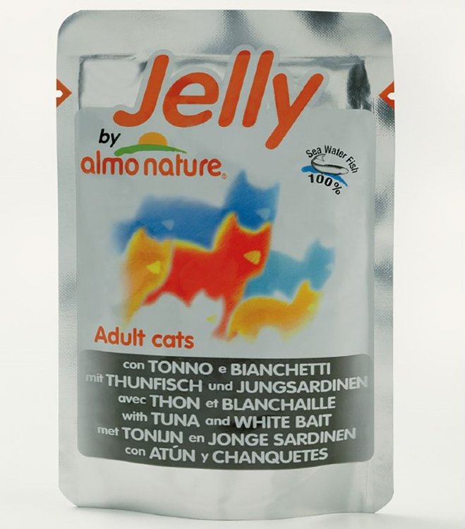 Almo Nature Classic Nature Jelly Adult Cat Tuna & Sole паучи для взрослых кошек с тунцом и камбалой в натуральном желе