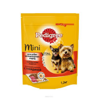 Pedigree сухой корм с говядиной для взрослых собак миниатюрных пород